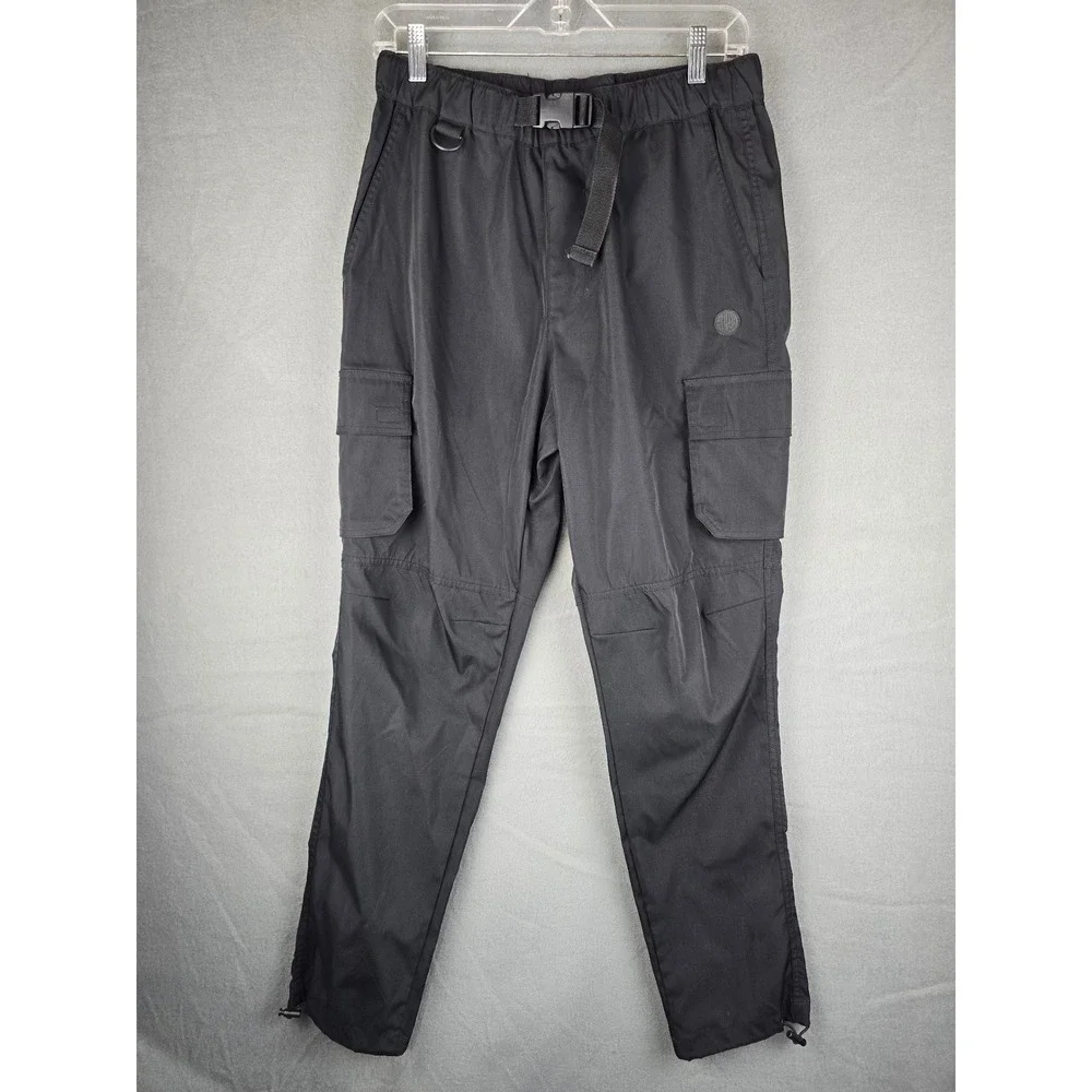 Ninth Hall Cargo Pants Mens S Black Belted Utility Streetwear Gorpcore